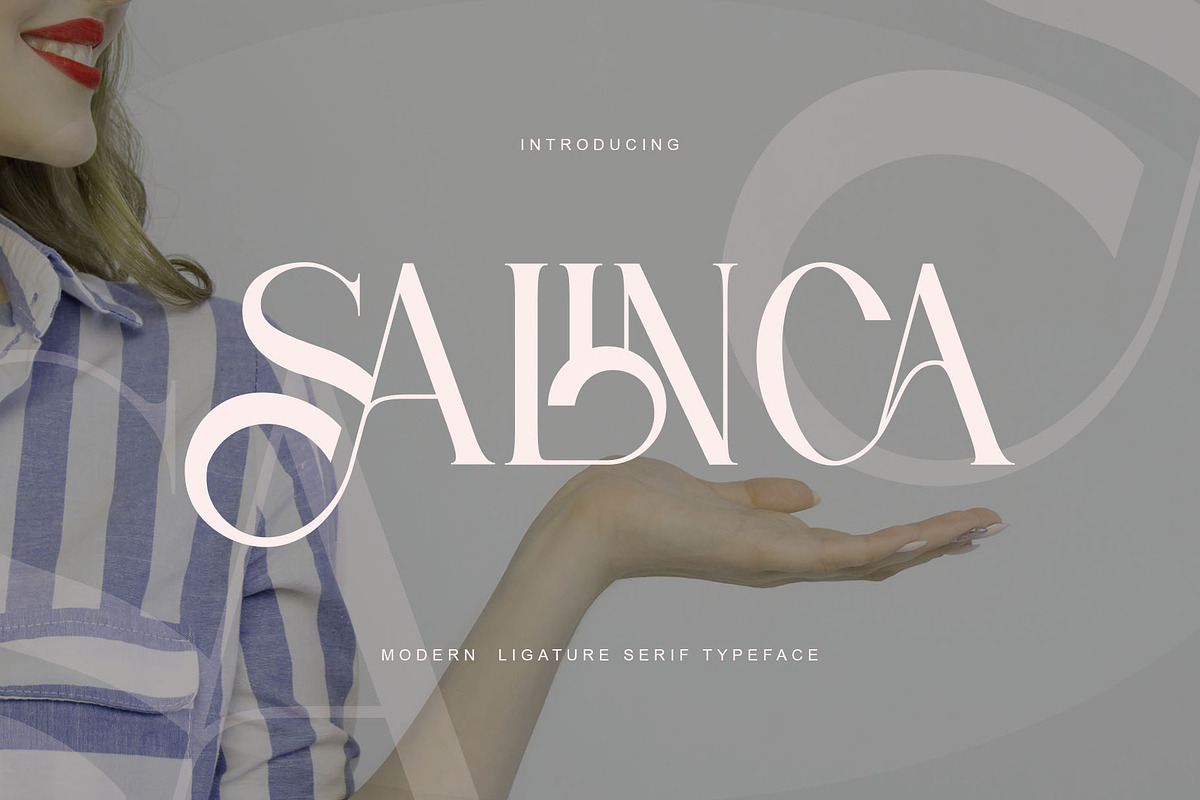 SALINCA Unique Serif Typeface, a Serif Font by yaqublekker (Photo 1 of 9)