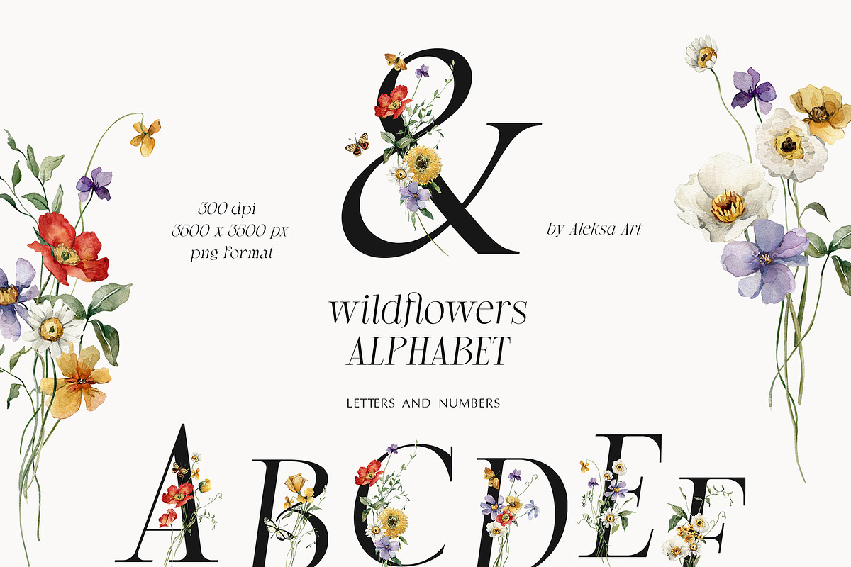 BLOOMING wildflowers of spring, a Seasonal Illustration by AleksaArt (Photo 4 of 13)