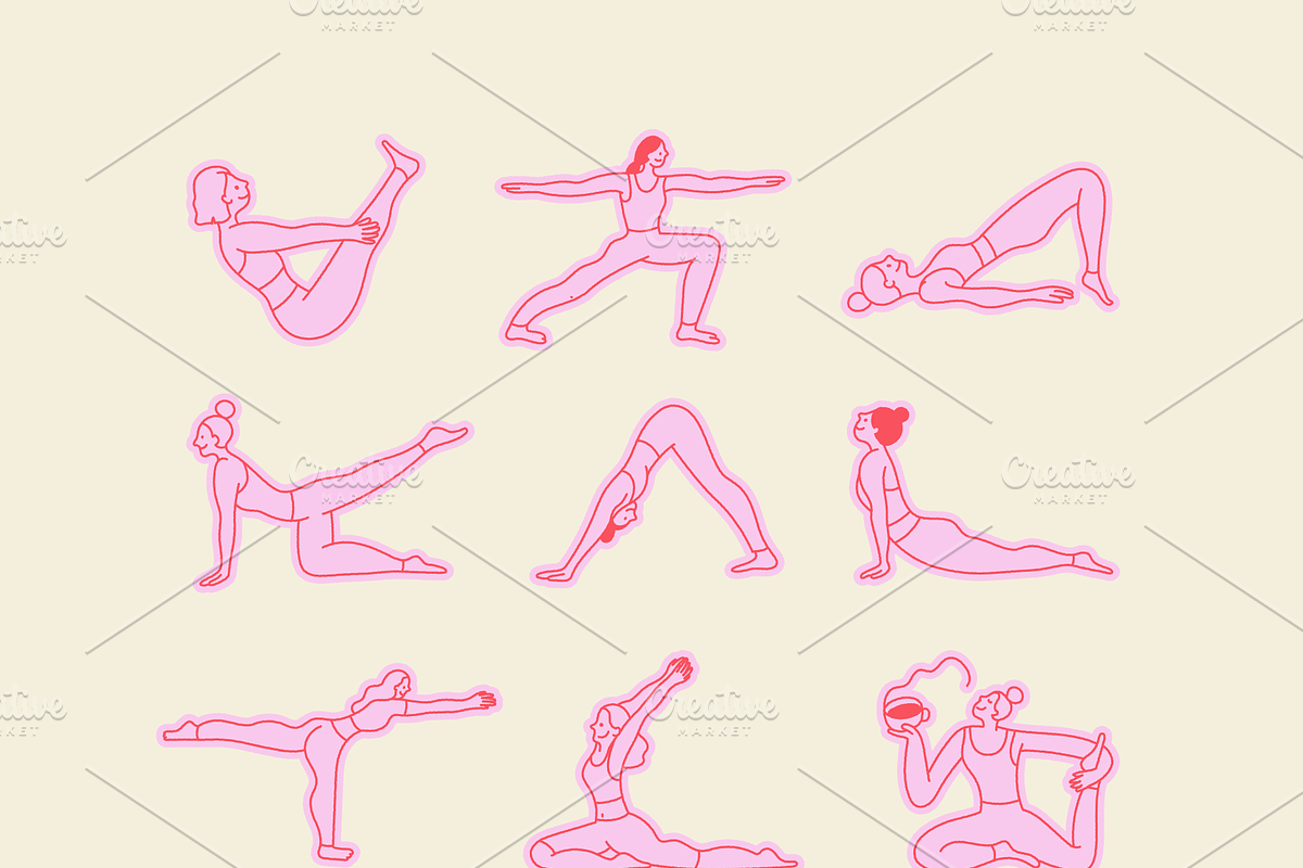 Fit girl era. Vector fitness doodles, an Object Graphic by venimo (Photo 12 of 13)