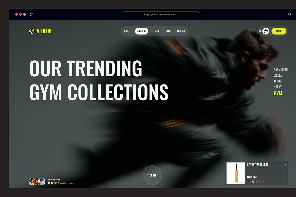 Athlor – Sports Website Figma UI Kit, an UI Kit Template by TNCFlow (Photo 1 of 5)