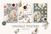 VINTAGE POSTERS creator kit, a Decorative Illustration by Yuliia Lashevska (Thumbnail 1 of 12)