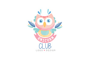 Unicorn Club Logo Design, Emblem