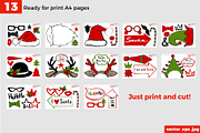 Christmas Photo Booth Props Set & A4, an Icon by Sopelkin (Thumbnail 4 of 5)