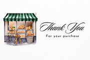 Bakery Storefront Watercolor Clipart, a Work Illustration by New-School-Wave (Thumbnail 5 of 5)