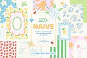 Naive Hand Drawn Frames & Background, an Object Graphic by Leila Divine (Thumbnail 1 of 16)