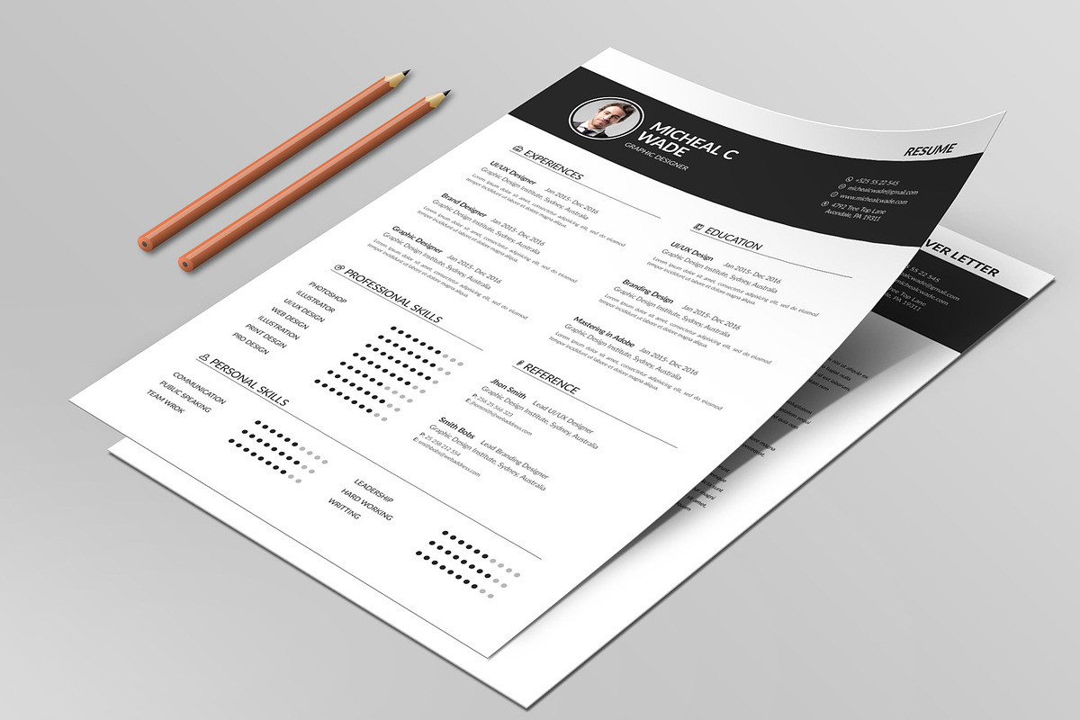 THE RESUME/CV, a Resume Template by graphicbox (Photo 2 of 5)