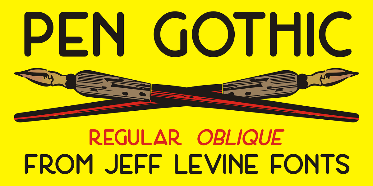 Pen Gothic JNL, a Sans Serif Font by Jeff Levine Fonts