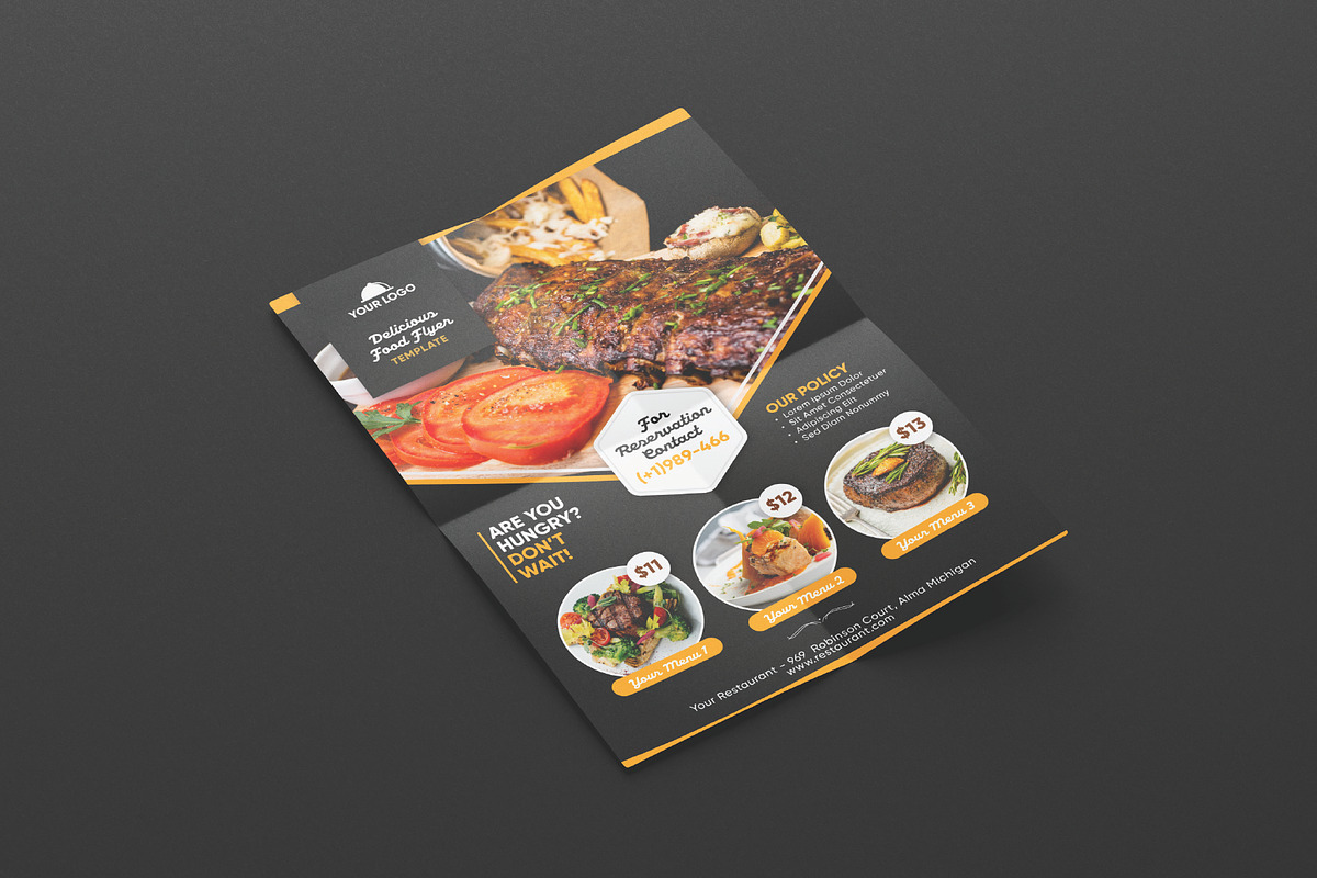 Sale food flyer design template, a Flyer Template by Workhu (Photo 3 of 3)