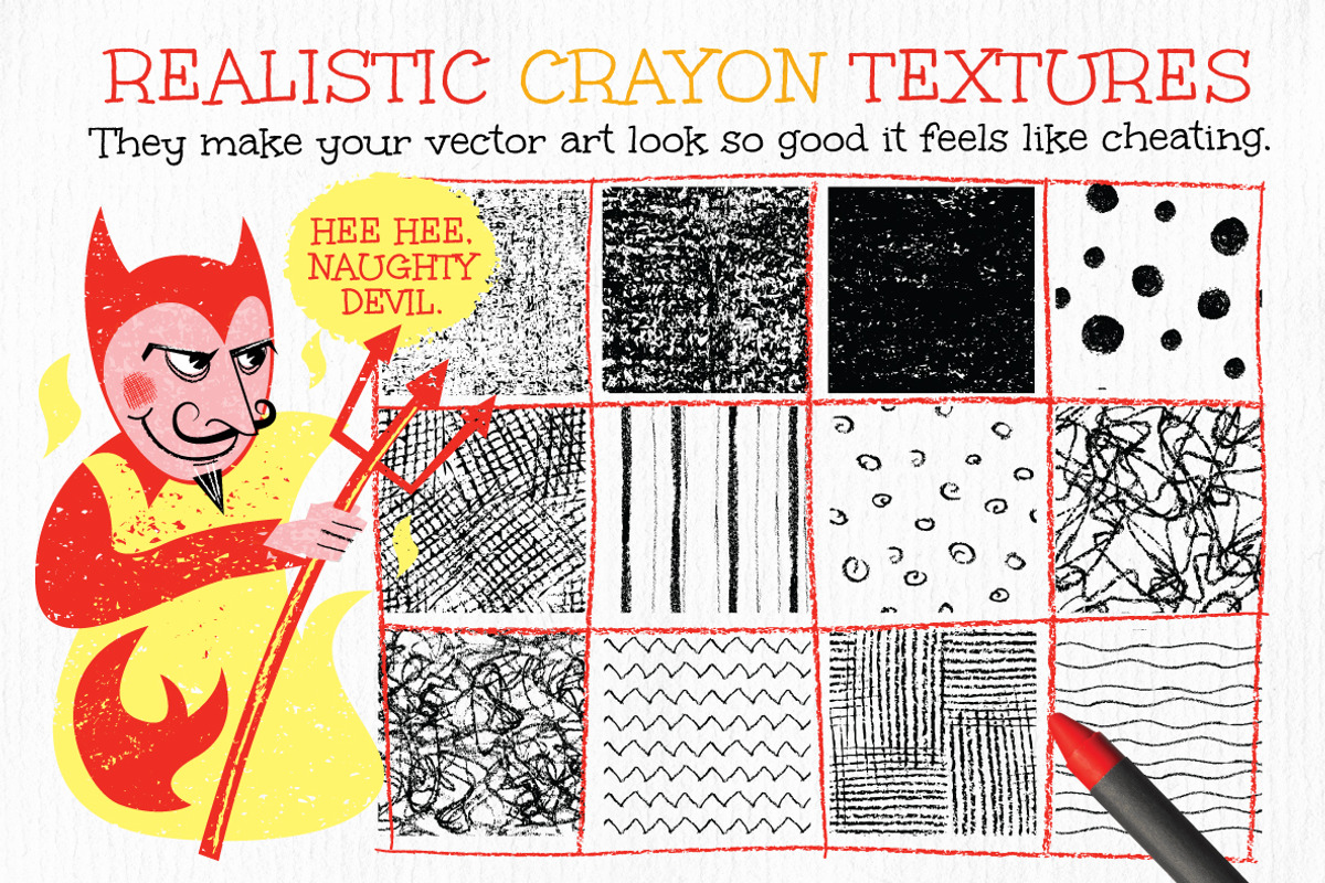 Wax Crayon Textures and Patterns, a Texture Graphic by Wingsart Studio (Photo 6 of 8)