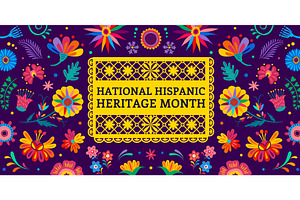 National hispanic heritage month, a Seasonal Illustration by Vector Tradition