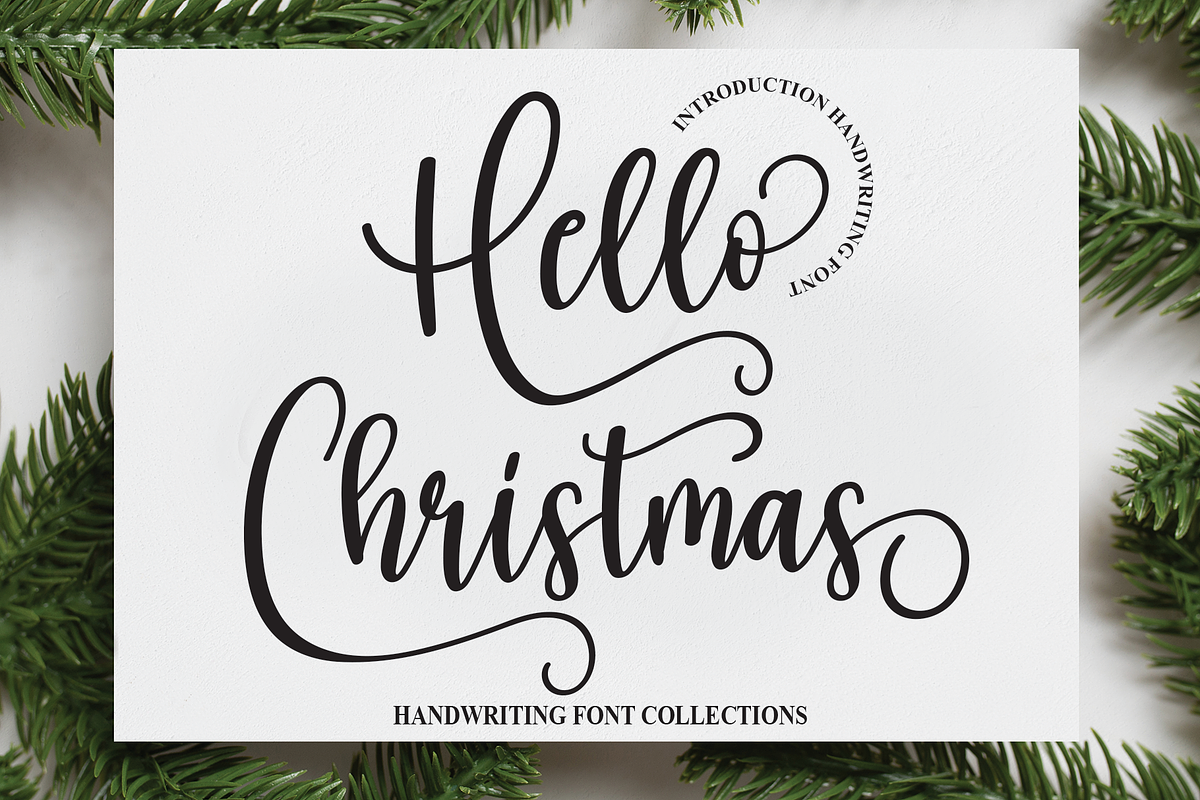 Hello Christmas | Script Font, a Script Font by Scratchones (Photo 1 of 6)