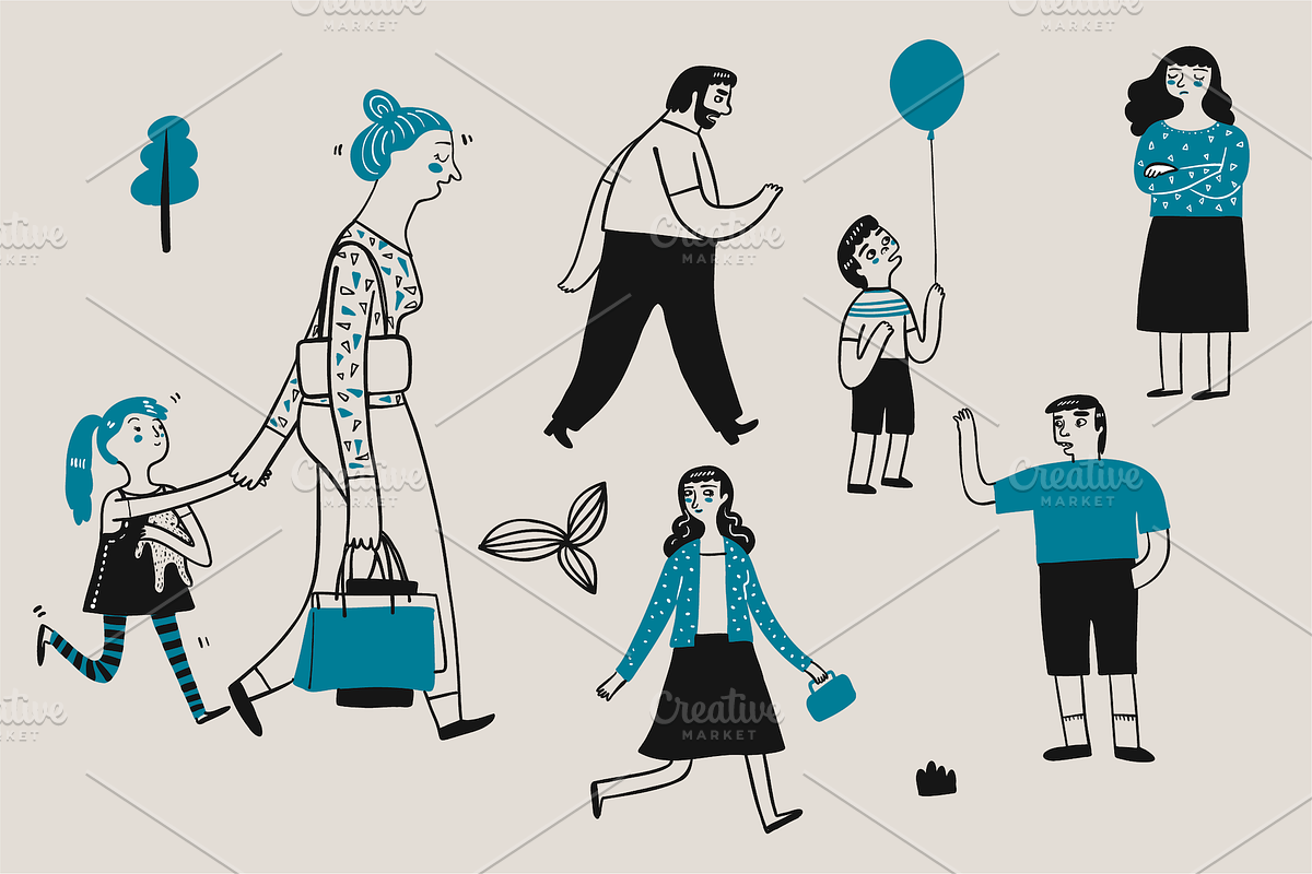 Hand drawn daily life activities, a Person Illustration by Huza Studio (Photo 5 of 9)