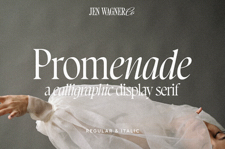 Promenade | A Calligraphic Serif, a Serif Font by Jen Wagner Co