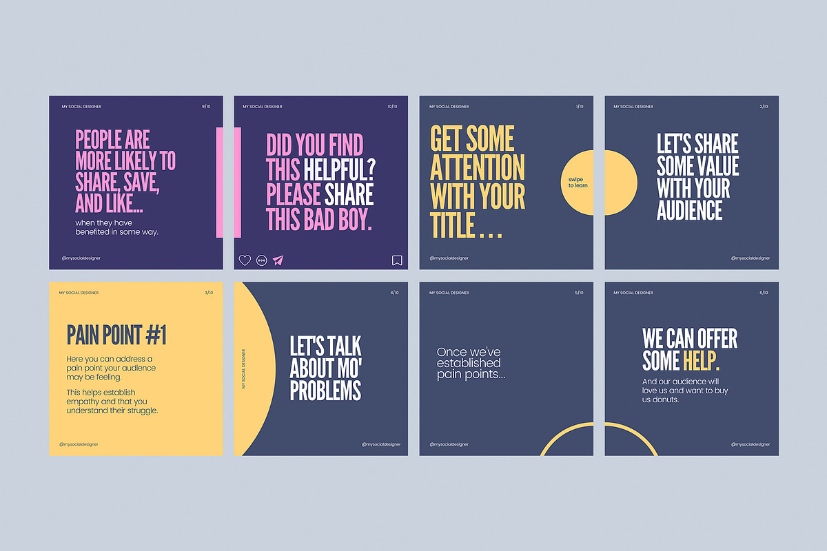 Two-Tone Carousel Post for Instagram, a Social Media Template by Roger Coles (Photo 6 of 12)