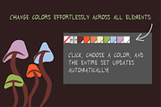 Mushrooms clipart PNG and vector, a Healthcare Illustration by Paper Cherry (Thumbnail 5 of 12)