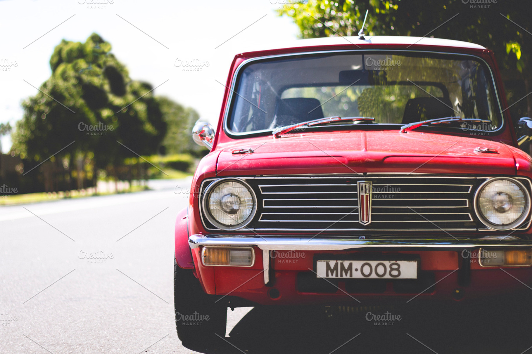 Red vintage car  mini cooper stock photo containing red and car, a Transportation Photo by Dylan Martin Studios