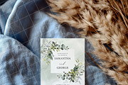 Blue 5x7 Invitation card mockup PSD, an Advertising Mockup by Blush Roses Print (Thumbnail 3 of 9)