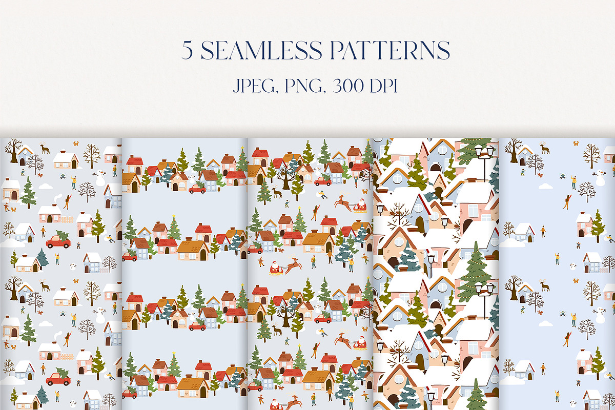 Christmas winter houses clipart, an Animal Illustration by LukaJreym (Photo 7 of 15)
