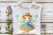 Crochet Fairy Mermaid Clipart, an Illustration by Rose Art (Thumbnail 8 of 8)