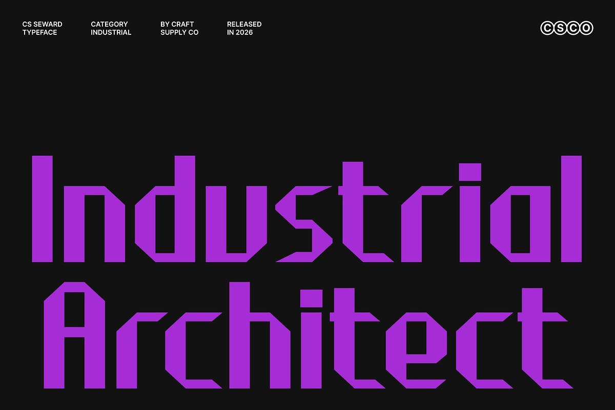 CS Seward – Industrial Font, a Sans Serif Font by Craft Supply Co. (Photo 2 of 8)