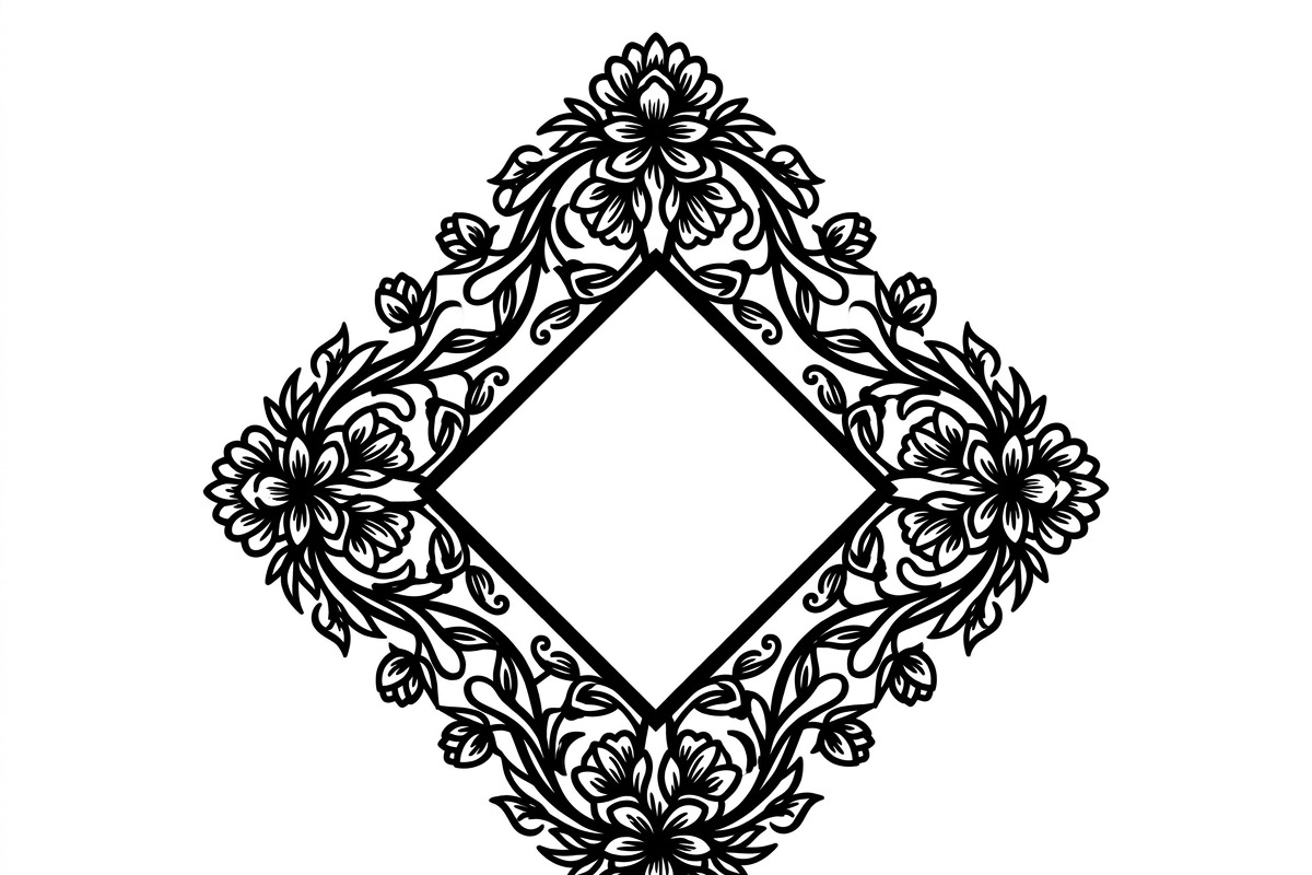 60 Romantic Diamond Wall Floral, a Decorative Illustration by Amazin_art (Photo 35 of 45)