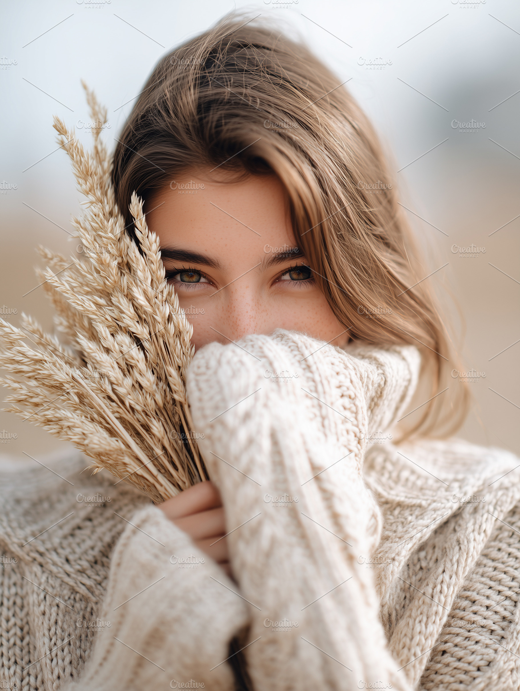 Cozy autumn portrait of young woman, a Person Photo by MistyDay