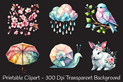 Mega Geometric Pastel Spring Clipart, an Illustration by RobertsArt (Thumbnail 7 of 7)