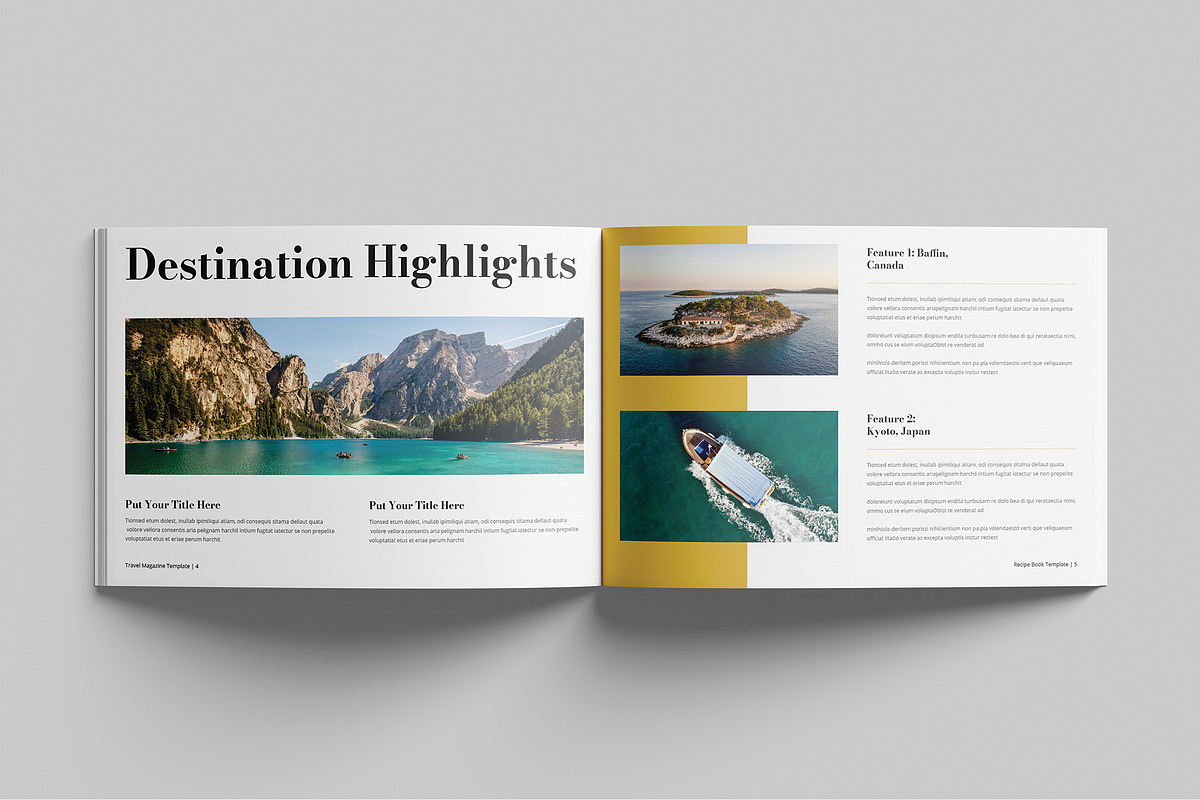 Travel Magazine Template Landscape preview 3