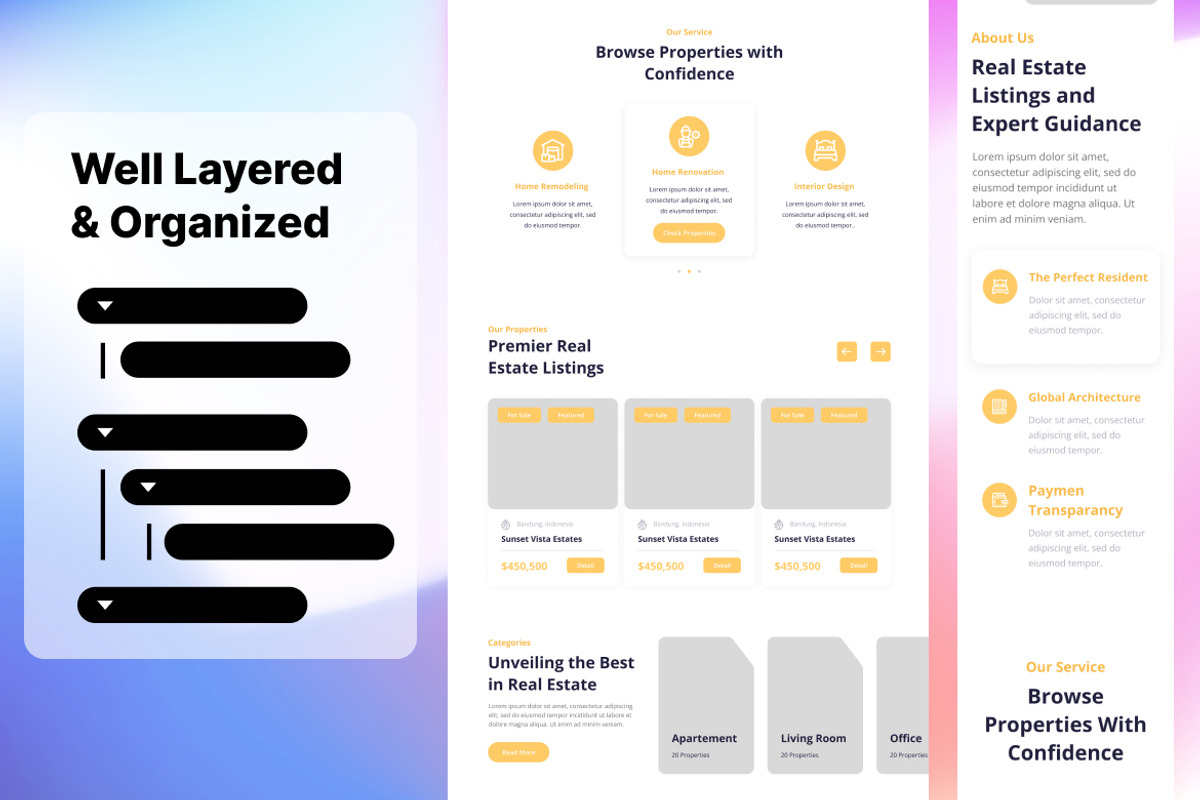 Real Estate Wireframe Website 02, a Wireframe Template by INSPR STD (Photo 2 of 4)