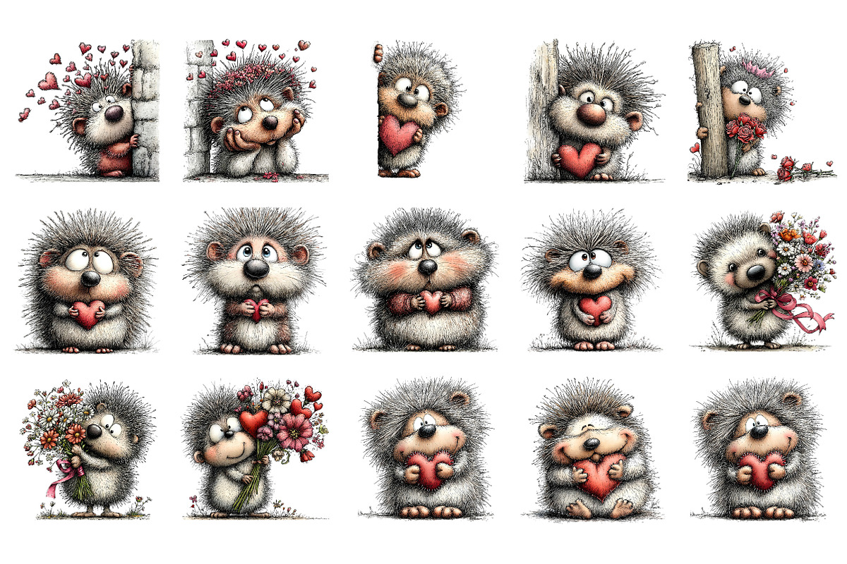 Whimsical Valentine Boy Clipart, an Illustration by SinaCreation (Photo 2 of 11)