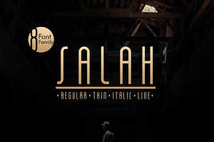 Salah Sans Serif 8 Font Family, a Sans Serif Font by khurasan