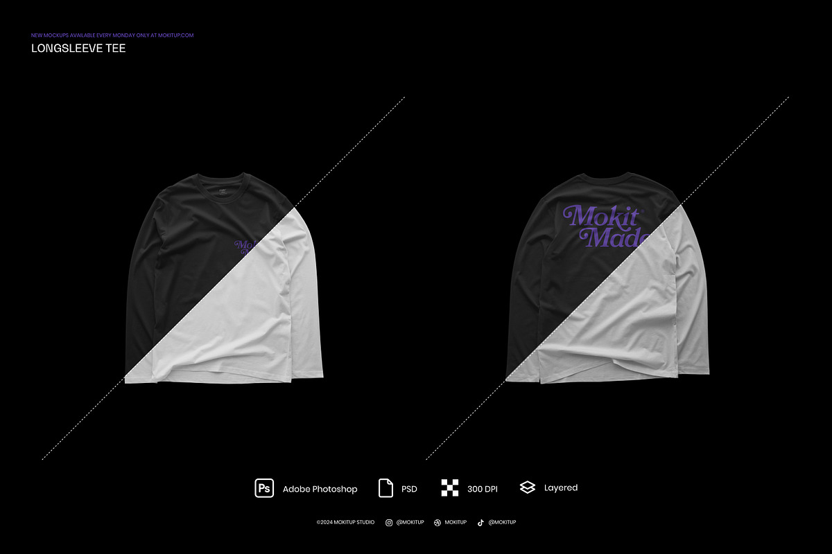 MOKITUP: Longsleeve Tee Mockup, a Shirt Mockup by MOKITUP (Photo 2 of 4)