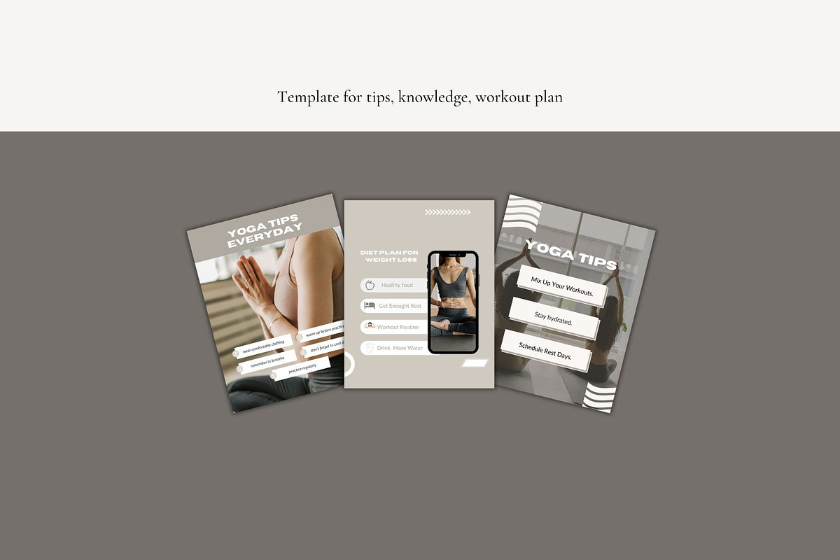 YOGA Instagram - Social Media Kit, a Social Media Template by Deepa Template Studio (Photo 8 of 10)