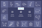 Animal-Birds Line Vector Icons V2, an Outline Icon by Jumbo Icons (Thumbnail 2 of 5)