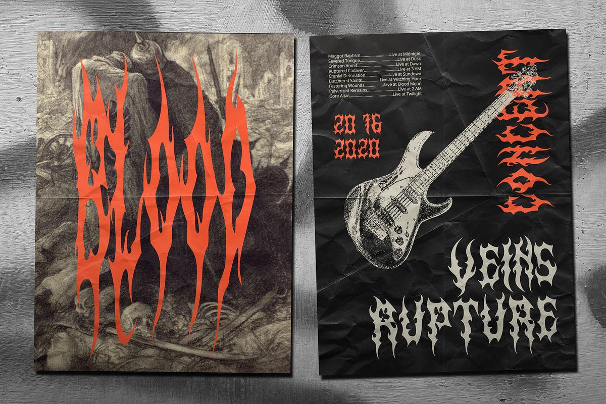 CS Wildfire – Black Metal Font, a Blackletter Font by Craft Supply Co. (Photo 6 of 8)