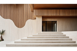 Modern architectural entrance with, an Architecture Photo by Sergey Kotenev