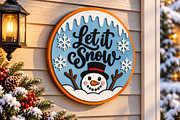 Let It Snow Door Hanger Svg, an Object Graphic by Libby Wishes (Thumbnail 3 of 4)