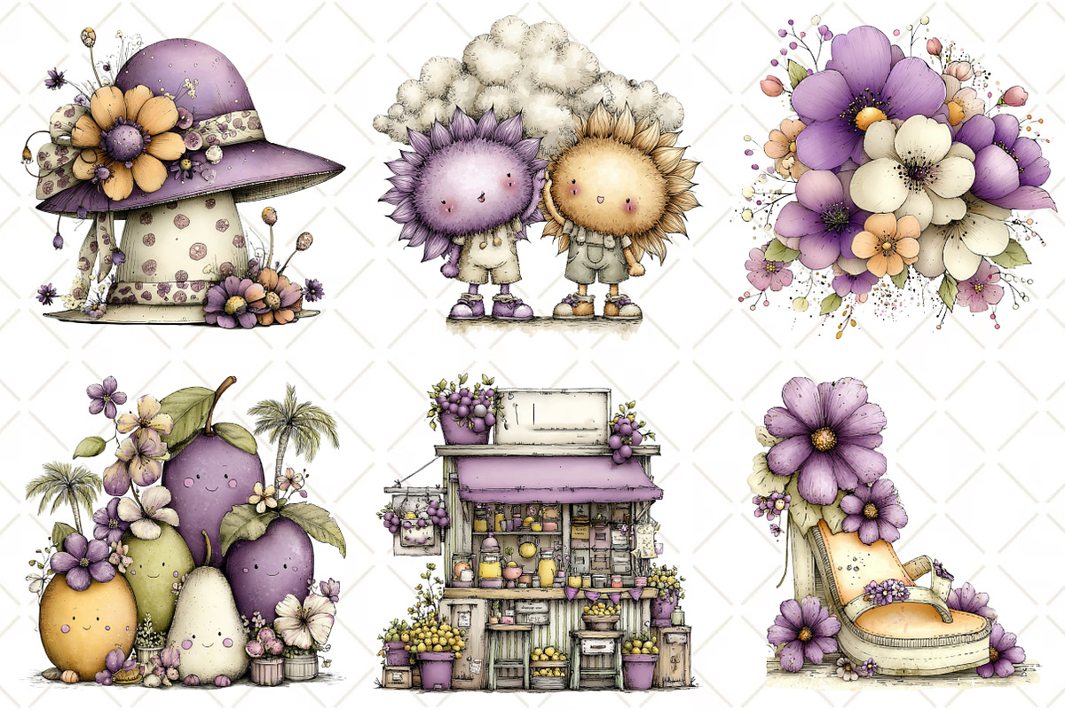 Whimsical Summer Clipart, an Illustration by Black Bird Studio (Photo 4 of 4)