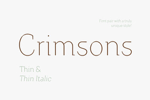 CrimsonsThin & Thin Italic