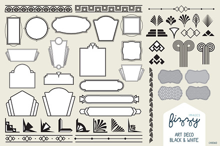 50x Art Deco Vector Elements