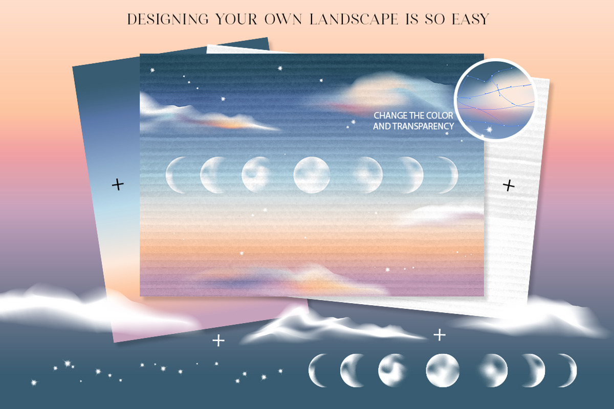 Landscape creator. Foggy sunrise, an Object Graphic by Julie&Taily (Photo 21 of 30)