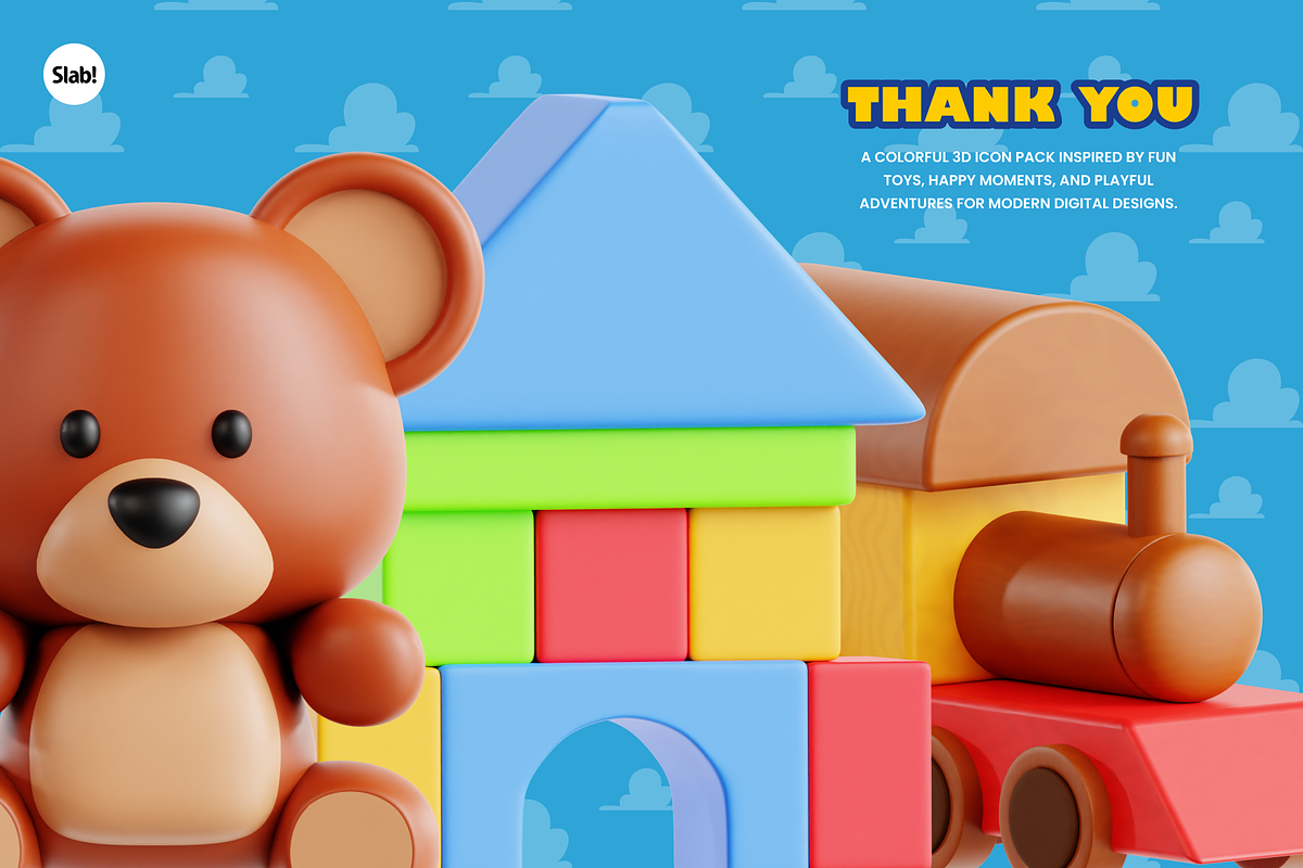 Kids Toy 3D Icon Pack, an Object 3D Model by SLAB! Design (Photo 4 of 4)