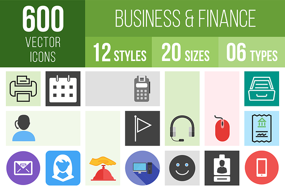 600 Business & Finance Icons preview 4