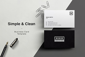 Minim - Simple Clean Business Card