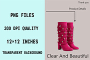 Christmas Pink Cowboy Boots Clipart, an Illustration by SVGArt (Thumbnail 4 of 8)