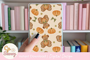 Pumpkin Teddy Autumn Pattern, a Pattern Graphic by CpSnowy (Thumbnail 4 of 5)
