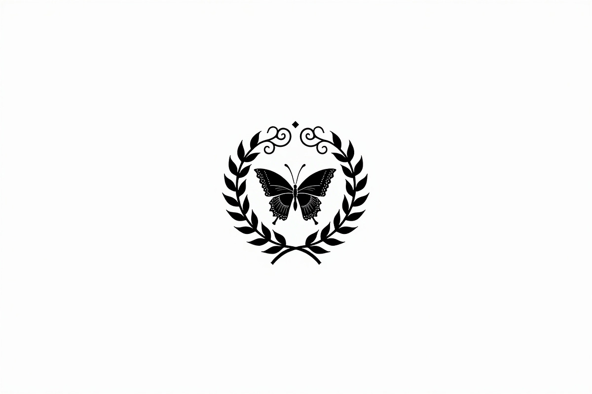 Rose Butterfly Wreath Silhouette —, an Illustration by Amazin_art (Photo 11 of 25)