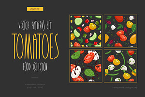 Tomatoes Vector Patterns