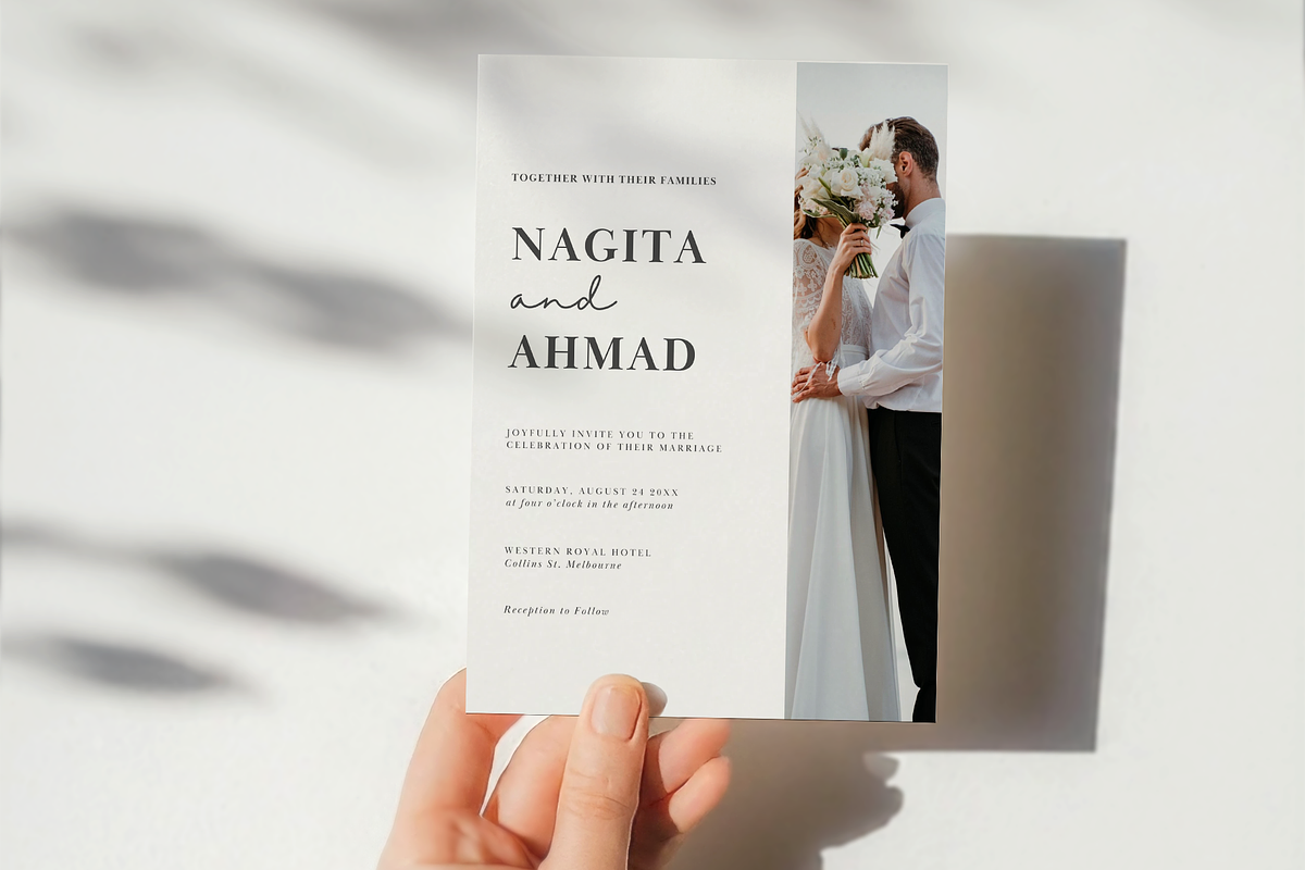Minimalist Wedding Invitation Card, an Invitation Template by kin9candra (Photo 3 of 8)