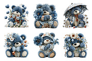 Whimsical Blue Teddy Bear Clipart, a Transportation Illustration by SinaCreation (Thumbnail 2 of 9)